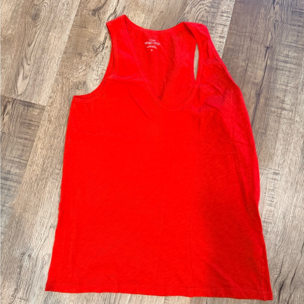 J. Crew Vibrant Red Tank Top